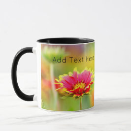 Monarch Butterfly auf der Blume Rot und Gelb Tasse