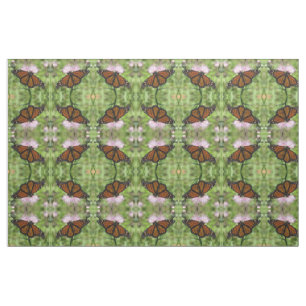 Monarch Butterfly auf der Pink Thistle Fabric Stoff