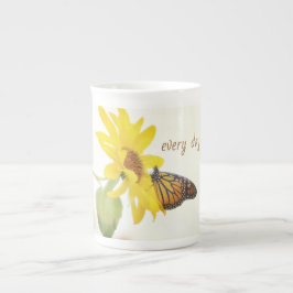 Monarch Butterfly auf falscher Sonnenblume Inspira Prozellantasse