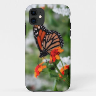 Monarch Butterfly auf Orange und Red Lantana iPhone 11 Hülle