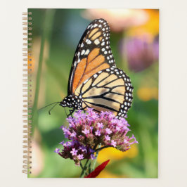 Monarch Butterfly auf Verbena & Dahlia Blank Planer