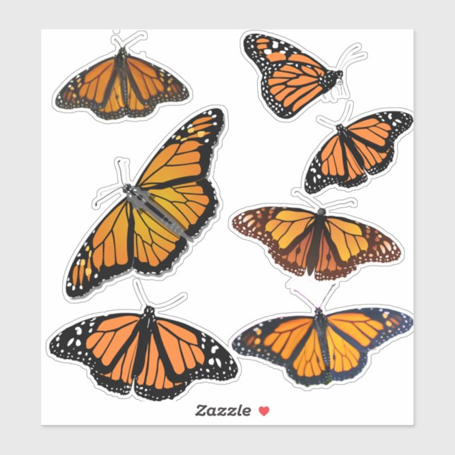 Monarch Butterfly Aufkleber (Blatt)