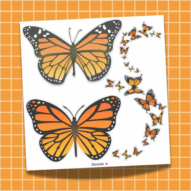 Monarch Butterfly-Aufkleber Aufkleber (Monarch Butterfly Sticker Collection)