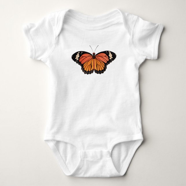 Monarch Butterfly Baby Bodysuit Strampler (Vorderseite)