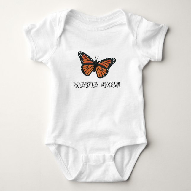 Monarch Butterfly Baby Jersey Bodysuit Baby Strampler (Vorderseite)