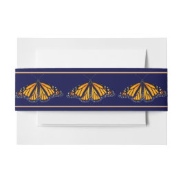 Monarch Butterfly Banded Navy Hochzeit Einladungsbanderole