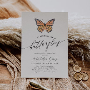 Monarch Butterfly-Brautparty Einladung