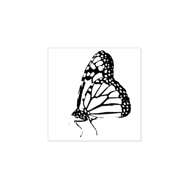 Monarch Butterfly Bug Insect Wildlife Wood Briefma Gummistempel (Prägung)