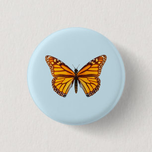 Monarch Butterfly Button