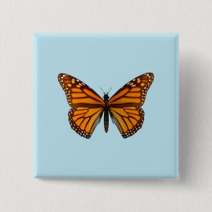 Monarch Butterfly Button