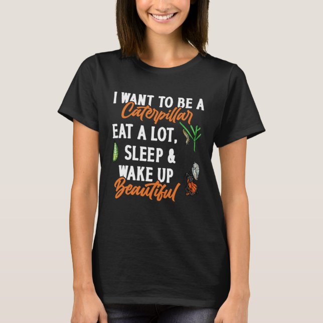 Monarch Butterfly Caterpillar Insect Collector Ent T-Shirt (Vorderseite)