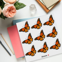 Monarch Butterfly Countrys Stickers Sheet