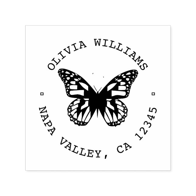 Monarch Butterfly, Custom Address Briefmarke Permastempel (Design)
