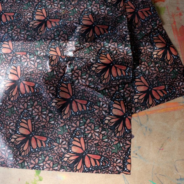 Monarch Butterfly Daisy Art Daisies Monarchs Seidenpapier (Von Creator hochgeladen)