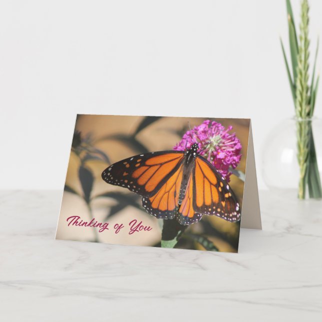 Monarch Butterfly Denken Sie an Ihre Karte (Vorderseite)