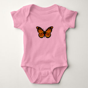 Monarch Butterfly Design - Baby Jersey Bodysuit Strampler