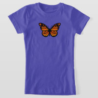 Monarch Butterfly Design - Girls' Fine Jersey T-Sh