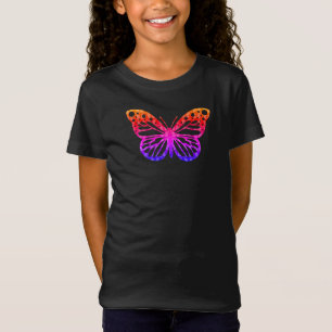 Monarch Butterfly Design - Girls' Fine Jersey T-Sh T-Shirt