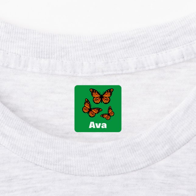 Monarch Butterfly Design - Kleiner Platz Kleidung  Etiketten (Befestigt)