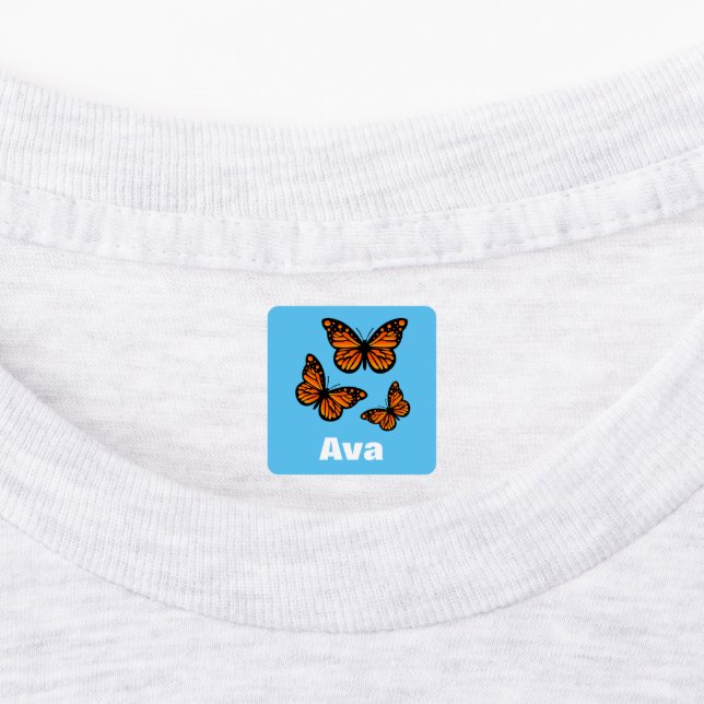 Monarch Butterfly Design - Kleiner Platz Kleidung  Etiketten (Befestigt)