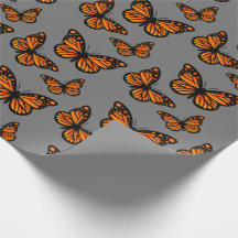 Monarch Butterfly Design - Matt Wrapping Paper