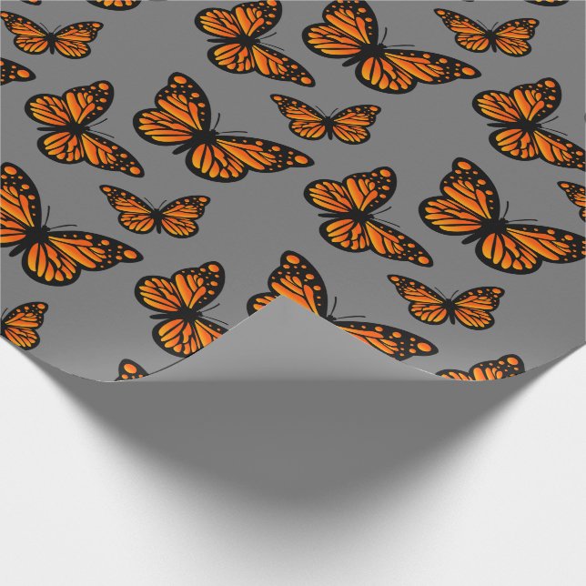 Monarch Butterfly Design - Matt Wrapping Paper Geschenkpapier (Ecke)