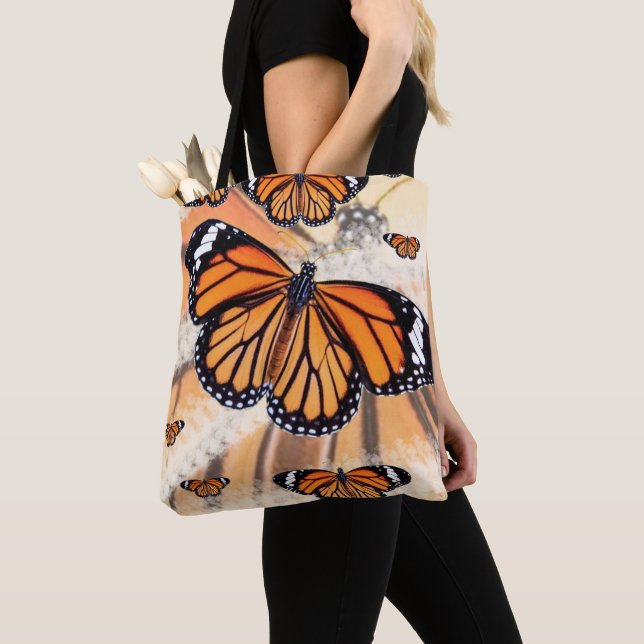 Monarch Butterfly design on Tote Bag (De près)