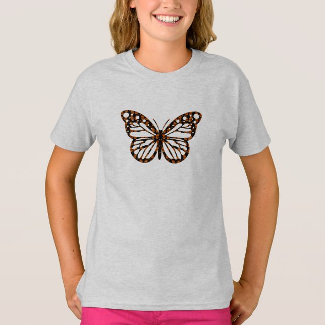 Monarch Butterfly Design - T-shirt de base pour fi (Devant)