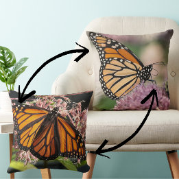 Monarch Butterfly Doppelseitige Naturfotografie Kissen