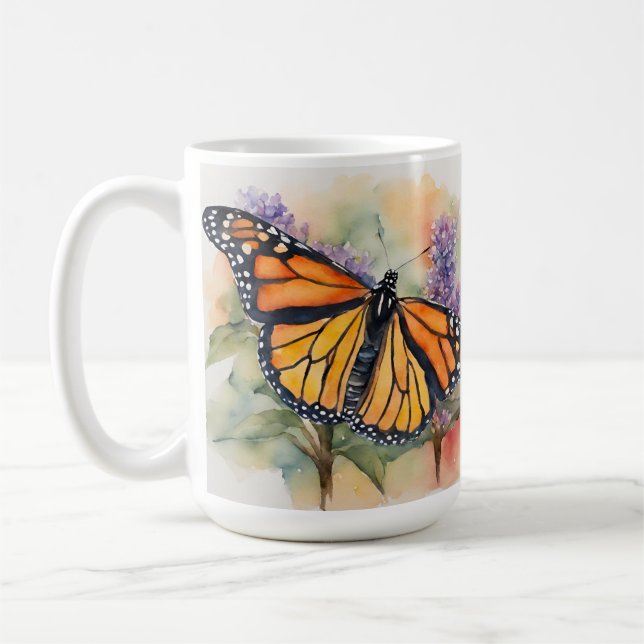 Monarch Butterfly Farbe Druck Kaffeetasse (Links)