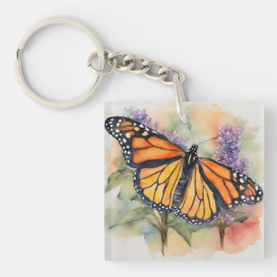 Monarch Butterfly Farbe Druck Schlüsselanhänger