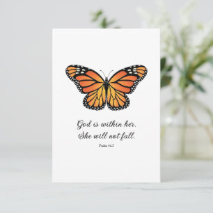 Monarch Butterfly Flat card Gott ist in ihr