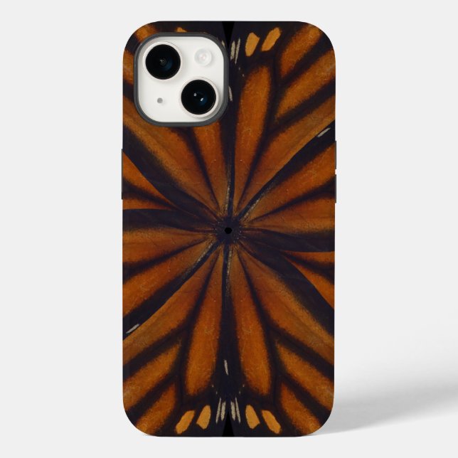 Monarch Butterfly Flügel Kreismuster Nah Case-Mate iPhone 14 Hülle (Rückseite)