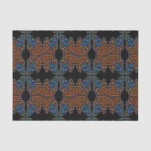Monarch Butterfly Flügel Orange und blaues Muster Seidenpapier