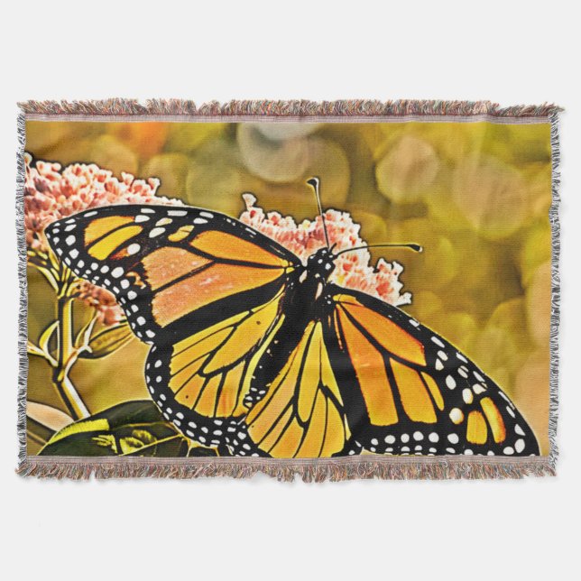  Monarch Butterfly Garden Art Decke (Vorderseite)