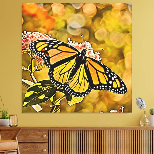  Monarch Butterfly Garden Art Leinwanddruck (Insitu (Wohnzimmer))