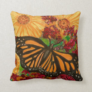 Monarch Butterfly Garden Sonnenblumen Kissen