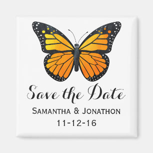 Monarch Butterfly Hochzeit rettet das Datum Magnet