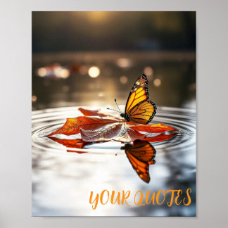 Monarch Butterfly im Herbst Poster