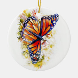 Monarch Butterfly Keramik Ornament