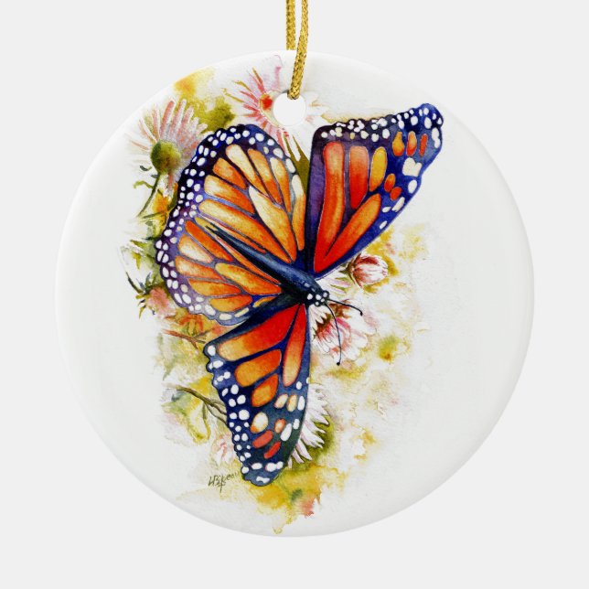 Monarch Butterfly Keramik Ornament (Vorne)
