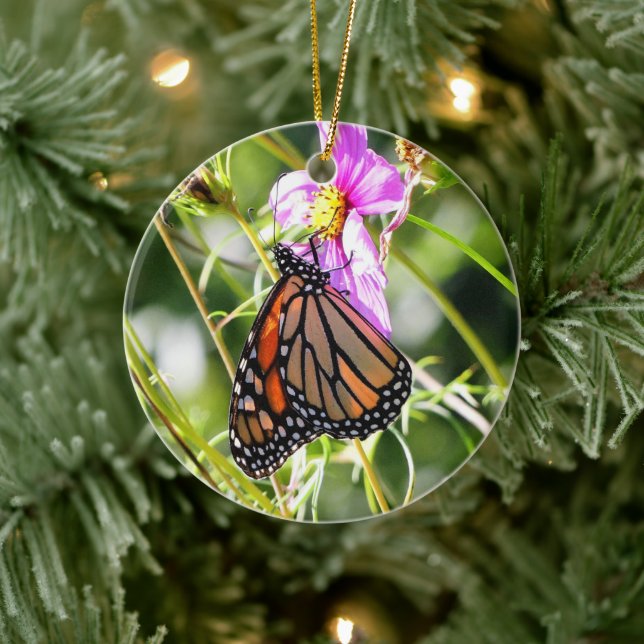 Monarch Butterfly Keramik Ornament (Baum)