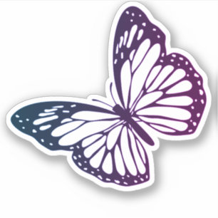 Monarch Butterfly Kontur Silhouette Aufkleber