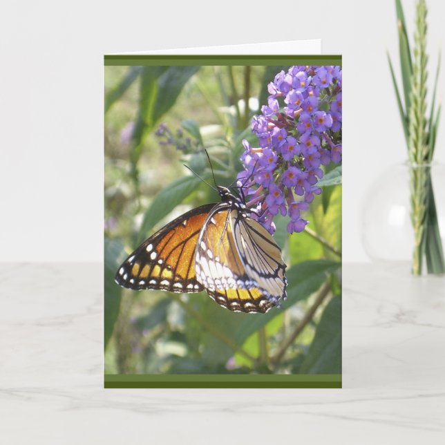Monarch Butterfly Lobeskarte Karte (Vorderseite)
