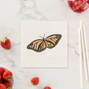 Monarch Butterfly Malerei Serviette