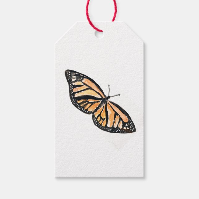 Monarch Butterfly-Malerei-Tags Geschenkanhänger (Vorderseite)