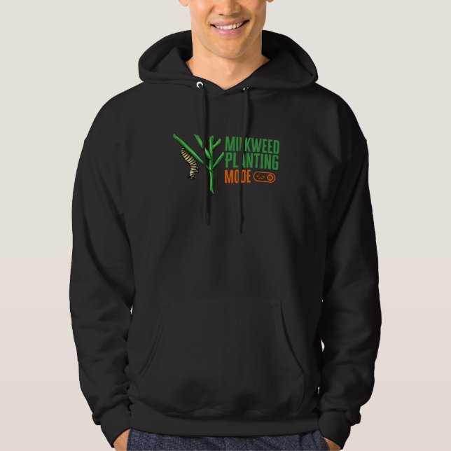 Monarch Butterfly Milkeed Planting Mode On Entomol Hoodie (Vorderseite)