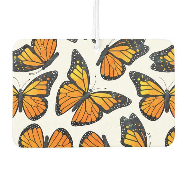 Monarch Butterfly-Muster Autolufterfrischer (Vorderseite)