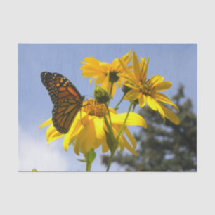 Monarch Butterfly N Sonnenblumen Seidenpapier
