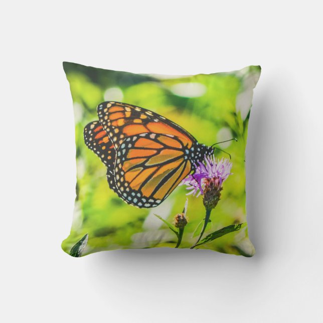 Monarch Butterfly Natur Kissen (Vorderseite)
